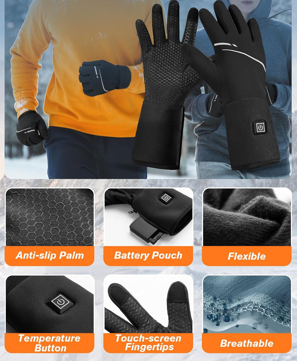 Ultra Warm Heated Outdoor Gloves