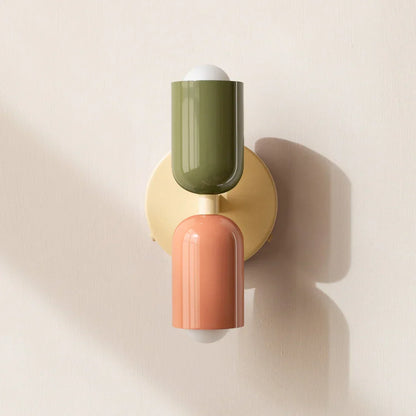 Up Down Wall Light – Scandinavian Two-Way LED Sconce, 16 Colour Combinations