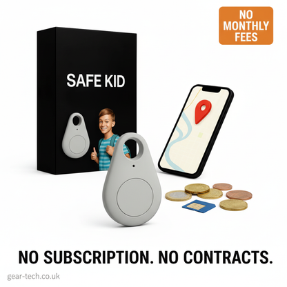 Children’s Waterproof GPS Tracker with Real-Time Location & SOS Alarm | Small, Light, Carrying Case and Security Features | Sansoti