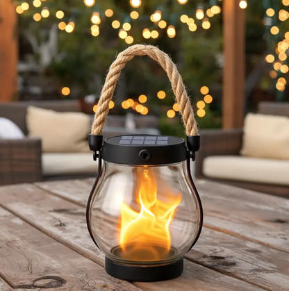 Solar Flame Torch – Flickering Flame Effect Garden Light, Auto On at Dusk, Up to 12 Hours