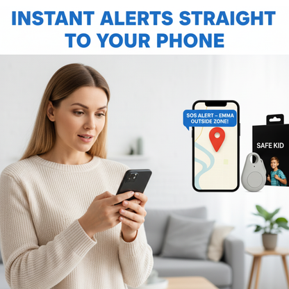 Children’s Waterproof GPS Tracker with Real-Time Location & SOS Alarm | Small, Light, Carrying Case and Security Features | Sansoti
