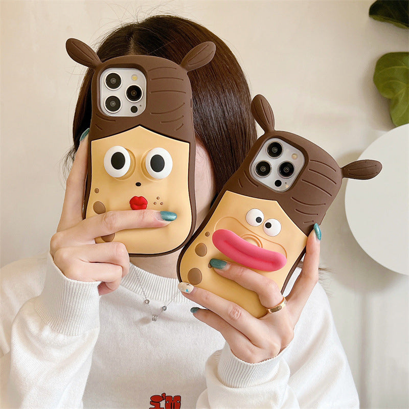 Stylish Phone Case with Fun 3D Cartoon Design
