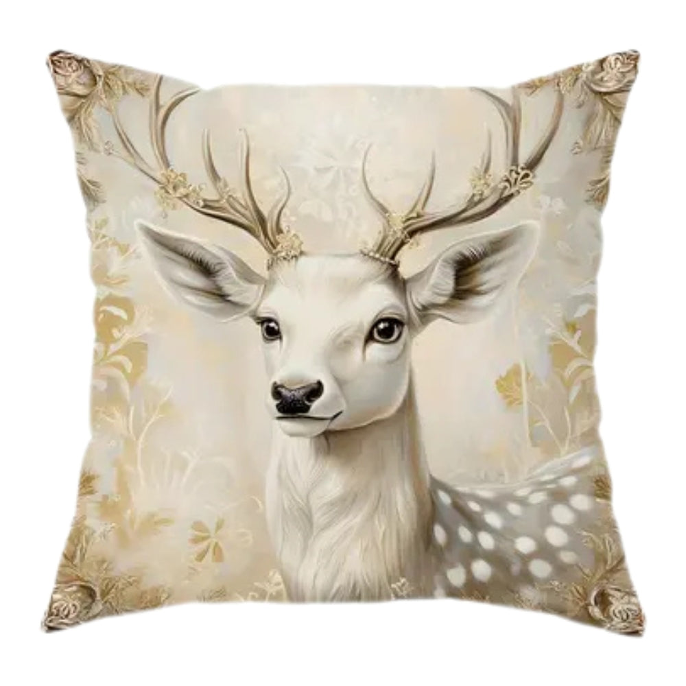 Christmas Cushion Covers – Velvet 45 × 45cm Festive Throw Pillow Covers, Santa, Tree, Ribbon or Deer