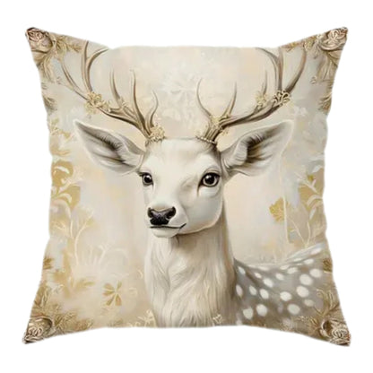 Christmas Cushion Covers – Velvet 45 × 45cm Festive Throw Pillow Covers, Santa, Tree, Ribbon or Deer