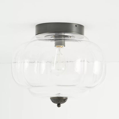 Lumi Vintage Milk Glass Semi Flush Mount Eloise Ceiling Light