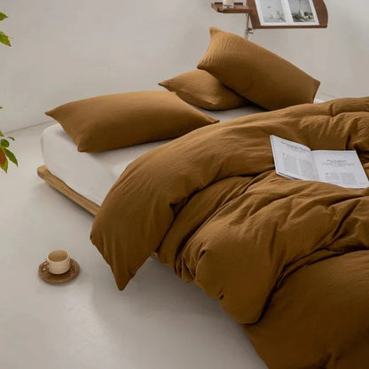 Duvet Cover Set – Plain Quilt Cover & Pillowcases, Single to King, 18 Colours