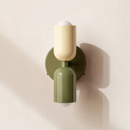 Up Down Wall Light – Scandinavian Two-Way LED Sconce, 16 Colour Combinations