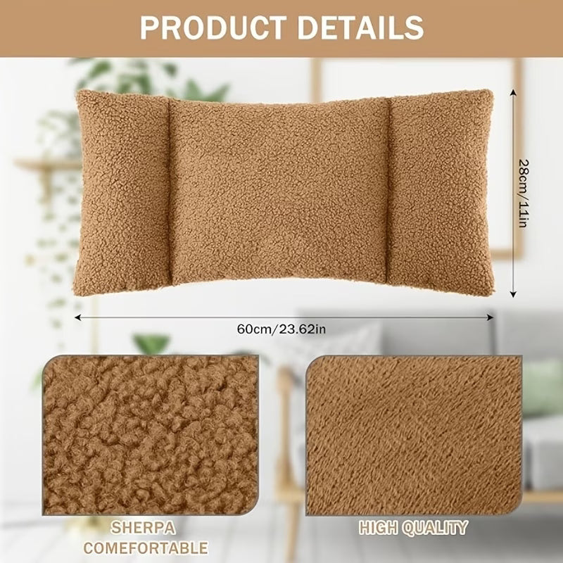 Sherpa Lumbar Support Pillow For Couch, Bed & Office Chair