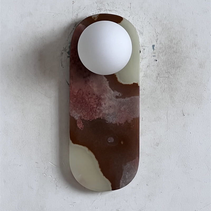 Lucie Onyx Wall Lamp ∅ 3.9″ x H 10.6″
