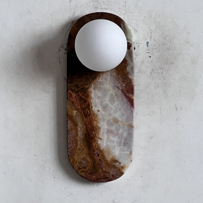 Lucie Onyx Wall Lamp ∅ 3.9″ x H 10.6″