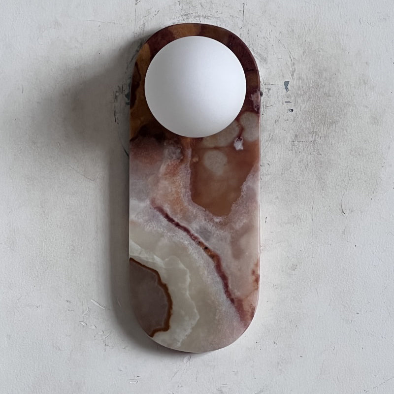 Lucie Onyx Wall Lamp ∅ 3.9″ x H 10.6″
