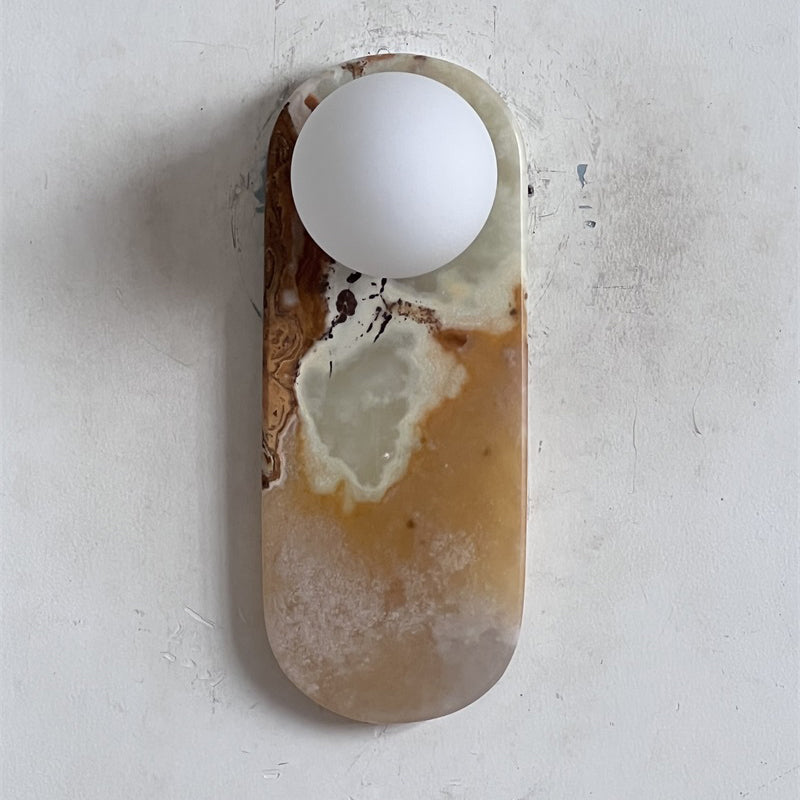 Lucie Onyx Wall Lamp ∅ 3.9″ x H 10.6″
