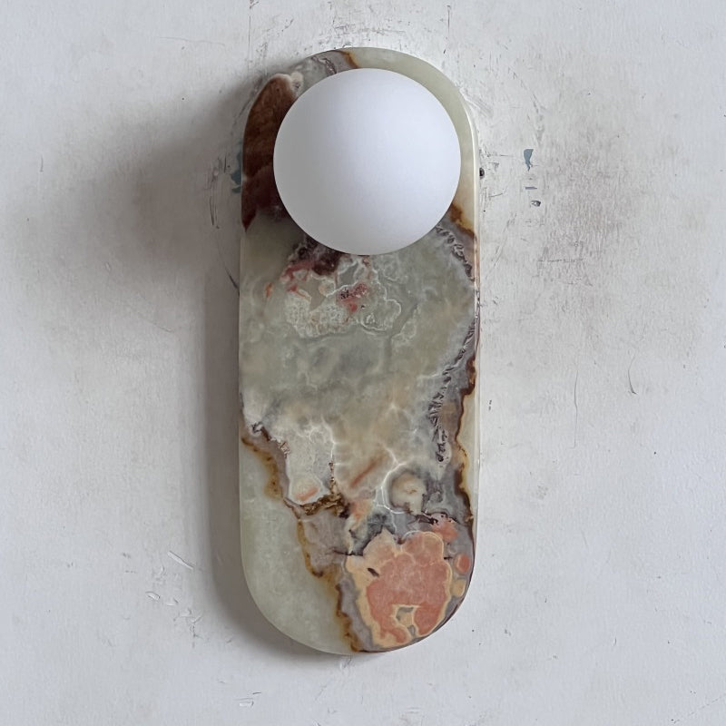 Lucie Onyx Wall Lamp ∅ 3.9″ x H 10.6″