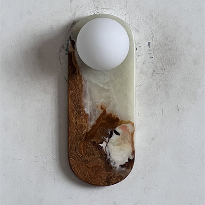 Lucie Onyx Wall Lamp ∅ 3.9″ x H 10.6″