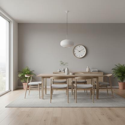 Nordic Wall Clock | Minimalist Wood Frame Design
