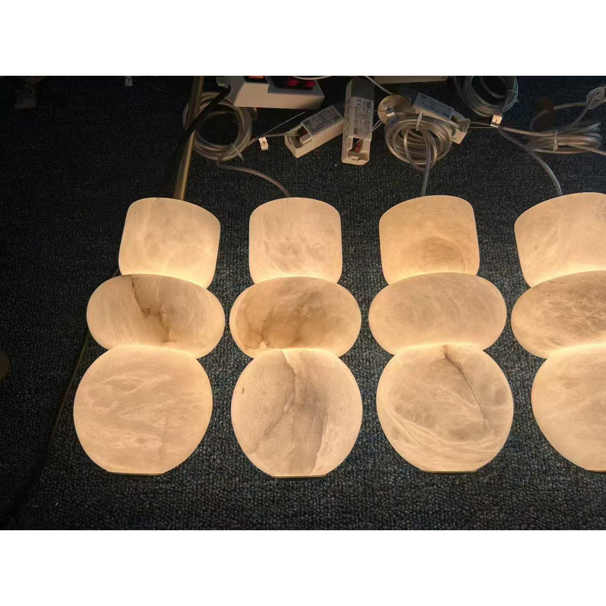 Alabaster Totem Pendant Lamp