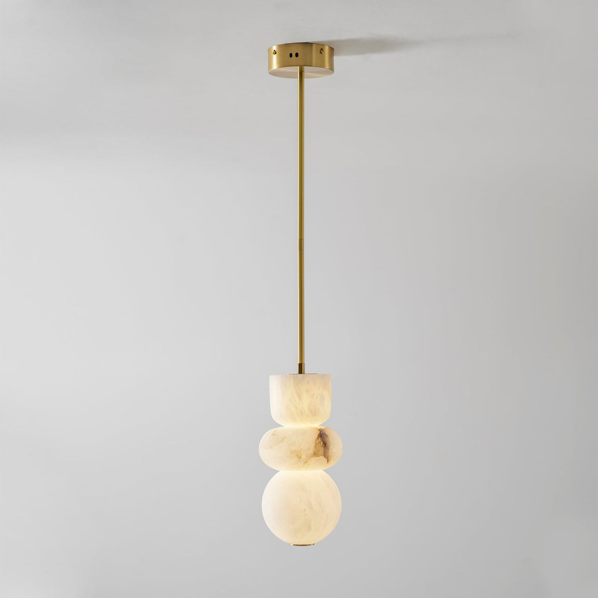 Alabaster Totem Pendant Lamp