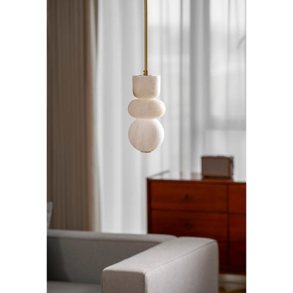 Alabaster Totem Pendant Lamp
