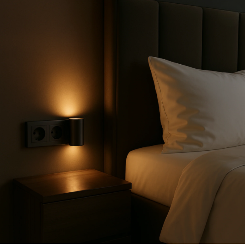 Wall Lamp Socket LED Dimmable Day Night Sensor 10W Warm Light Bedroom Hall | Sansoti