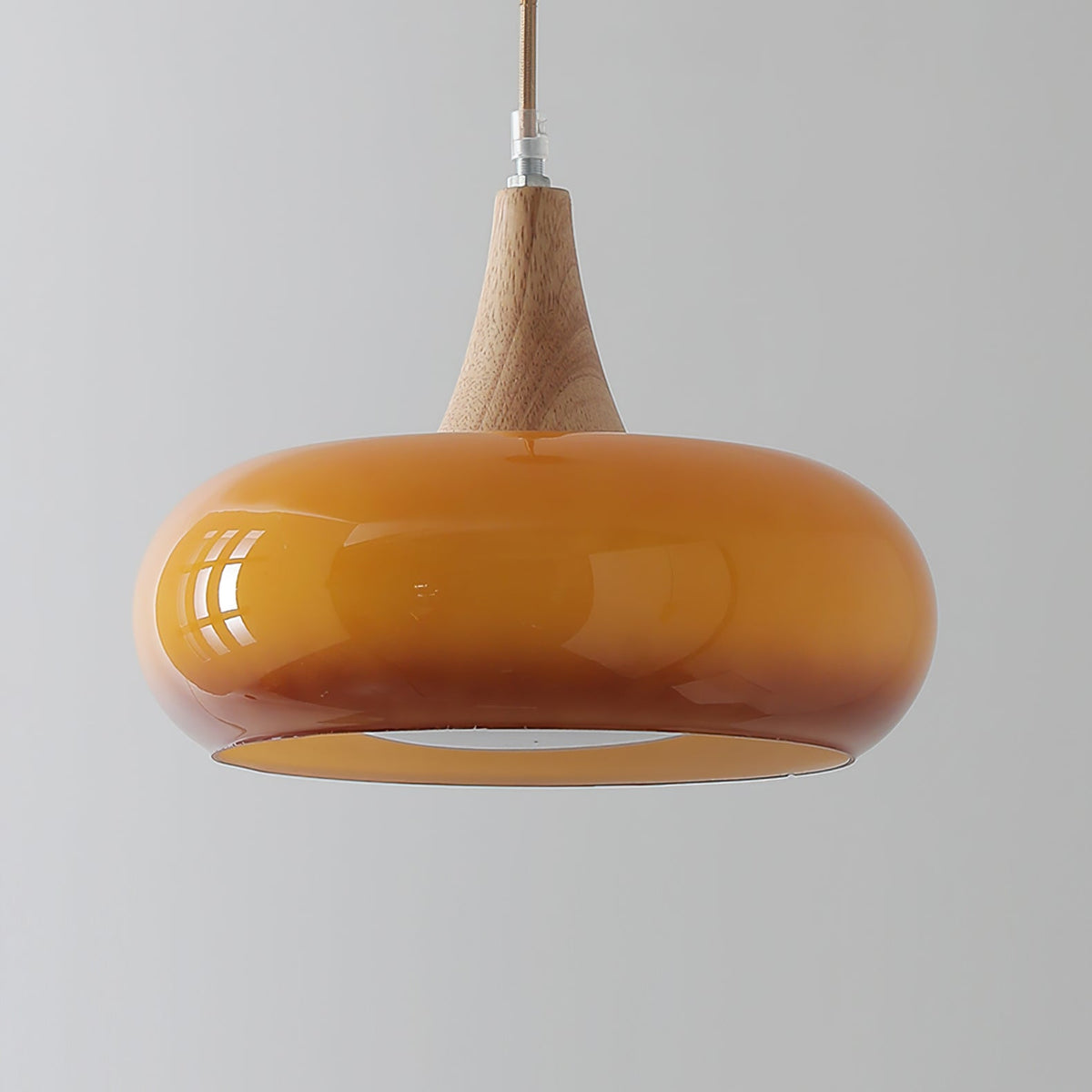 Practical cozy warm colorful glass pendant lamp for home interiors