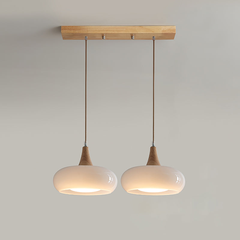 Practical cozy warm colorful glass pendant lamp for home interiors