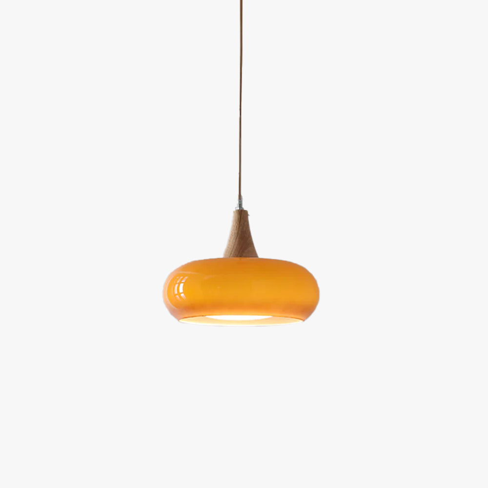 Practical cozy warm colorful glass pendant lamp for home interiors