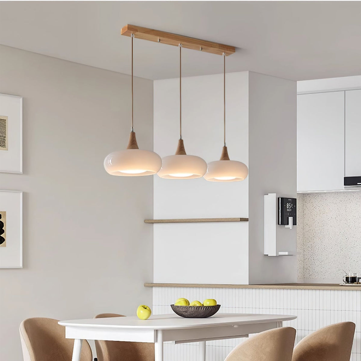 Coloured Glass Pendant Light - Hanging Lamp