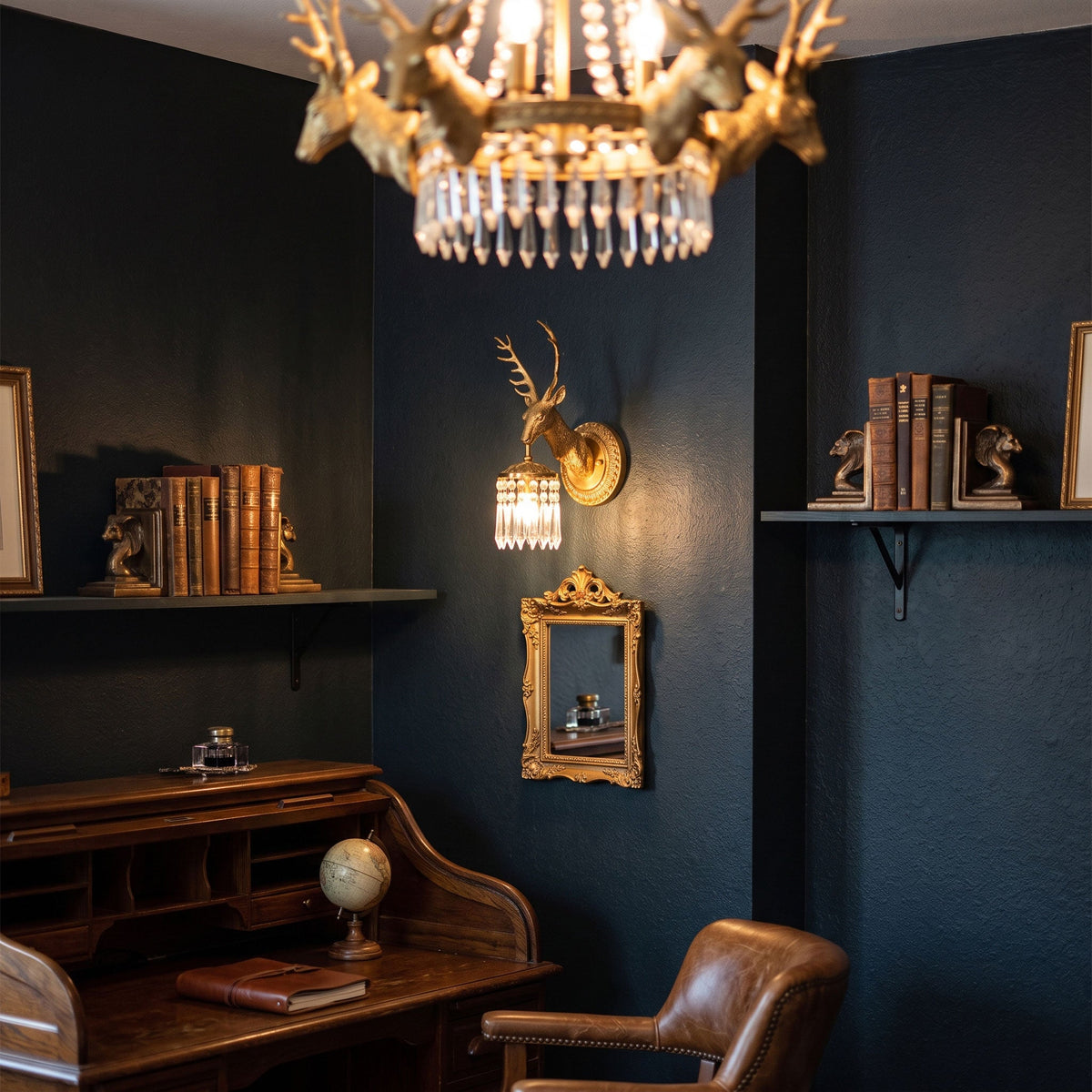 Antler Crystal Wall Lamp