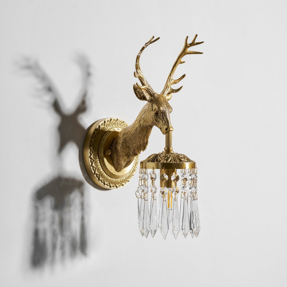 Antler Crystal Wall Lamp