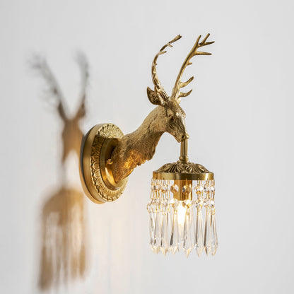 Antler Crystal Wall Lamp