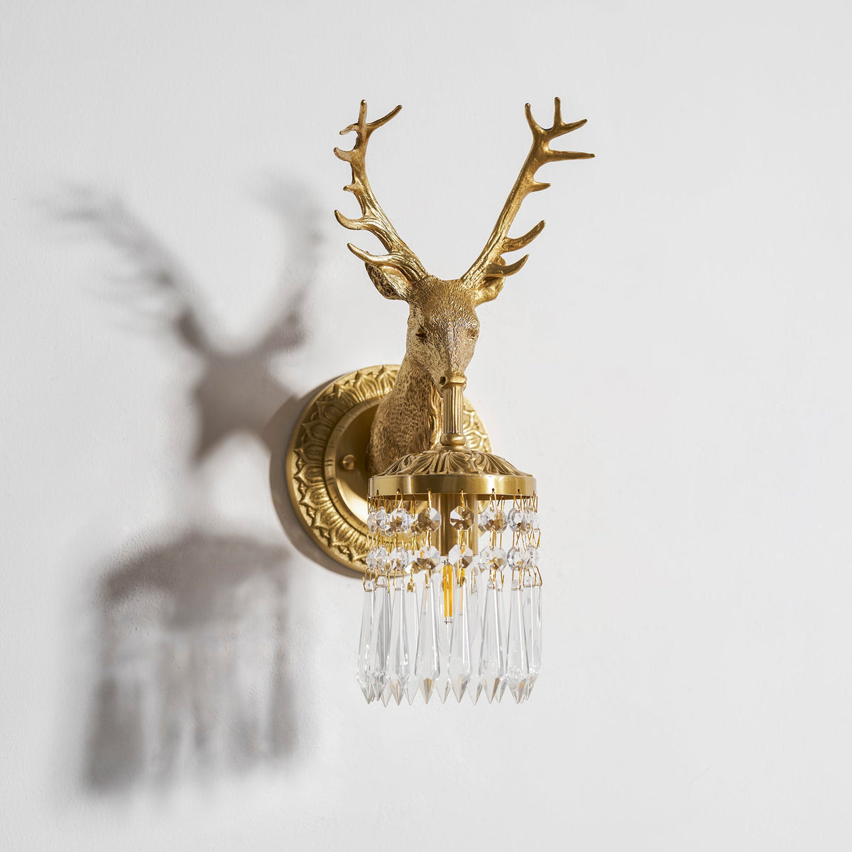 Antler Crystal Wall Lamp