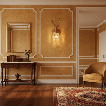Antler Crystal Wall Lamp