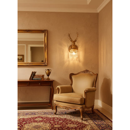 Antler Crystal Wall Lamp
