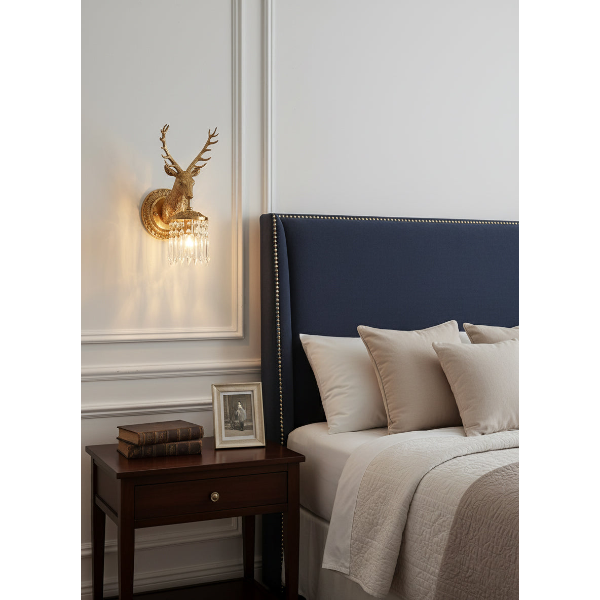 Antler Crystal Wall Lamp
