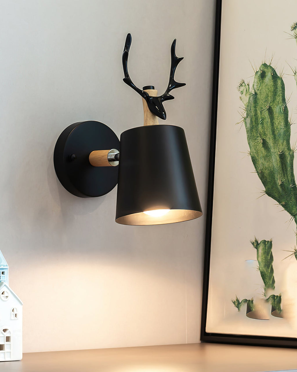 Antler wall sconce