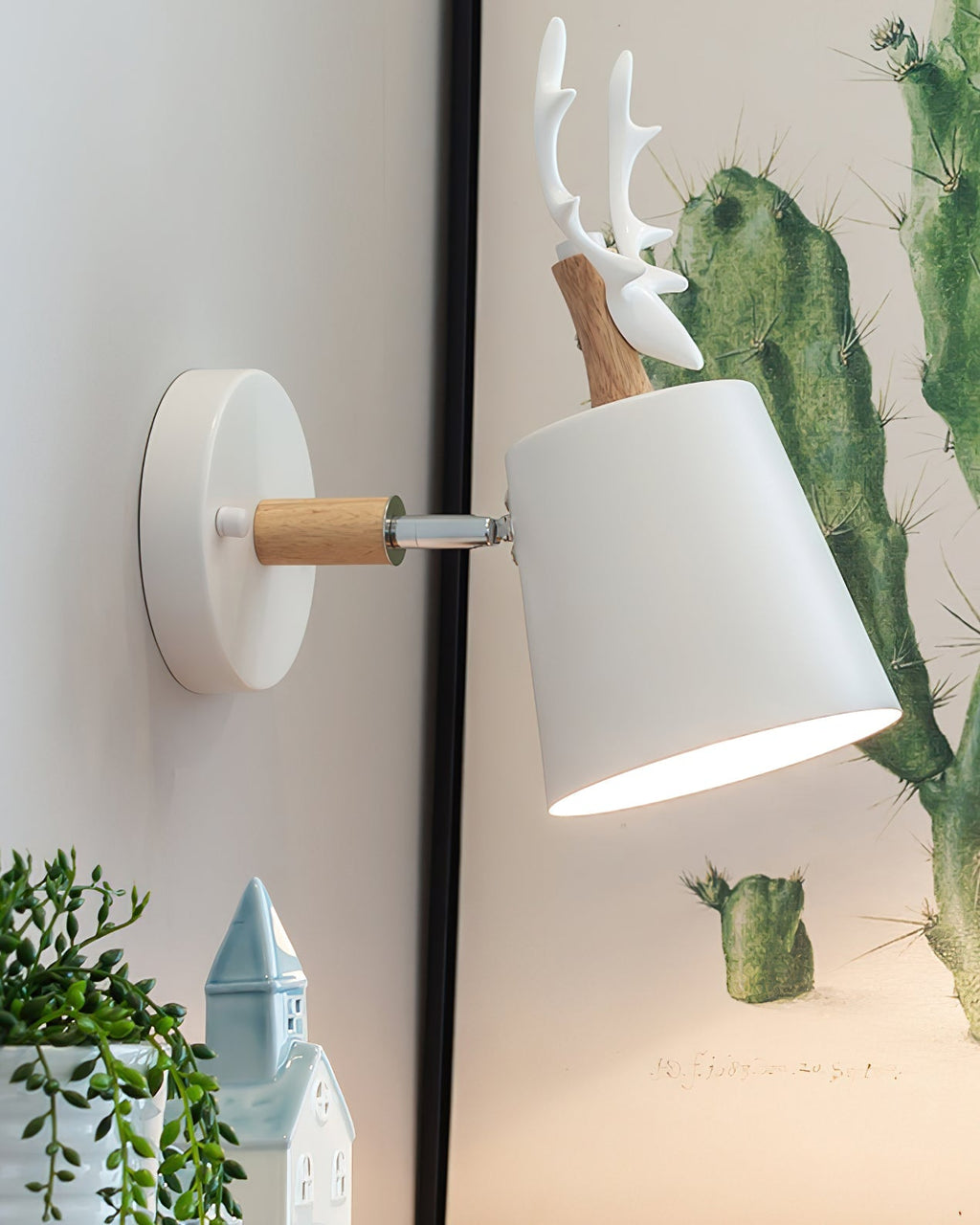 Antler wall sconce