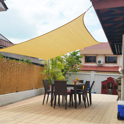Triangle Shade Sail – Garden Sun Canopy, 90% UV Block, Triangle, Square or Rectangle, Grey or Beige