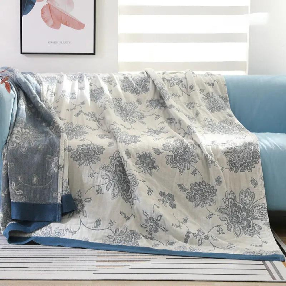 Elegant, cozy floral-patterned blanket for all seasons