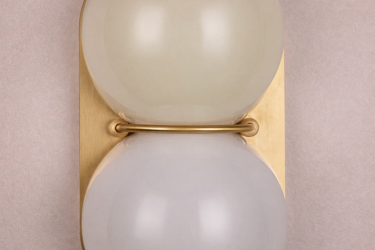 Capella Mid Century Modern Duo Sphere Wall Light Sconce