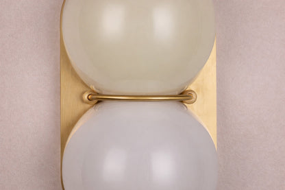 Capella Mid Century Modern Duo Sphere Wall Light Sconce