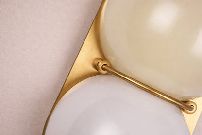 Capella Mid Century Modern Duo Sphere Wall Light Sconce