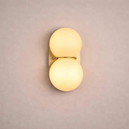 Capella Mid Century Modern Duo Sphere Wall Light Sconce