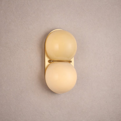 Capella Mid Century Modern Duo Sphere Wall Light Sconce