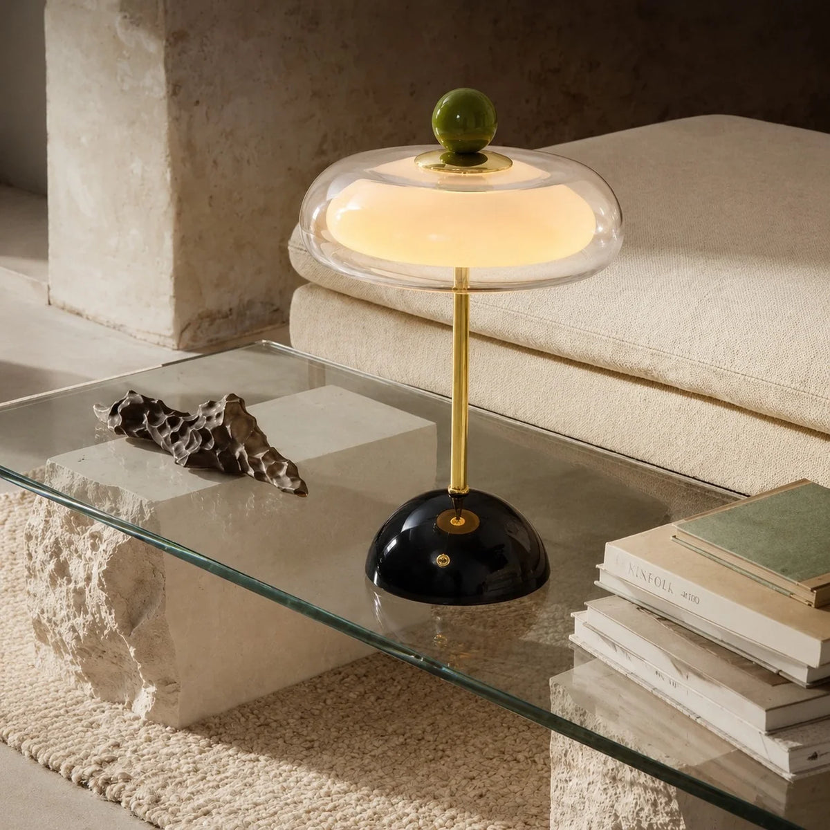 Calie Memphis Glass Bauble Touch Table Lamp