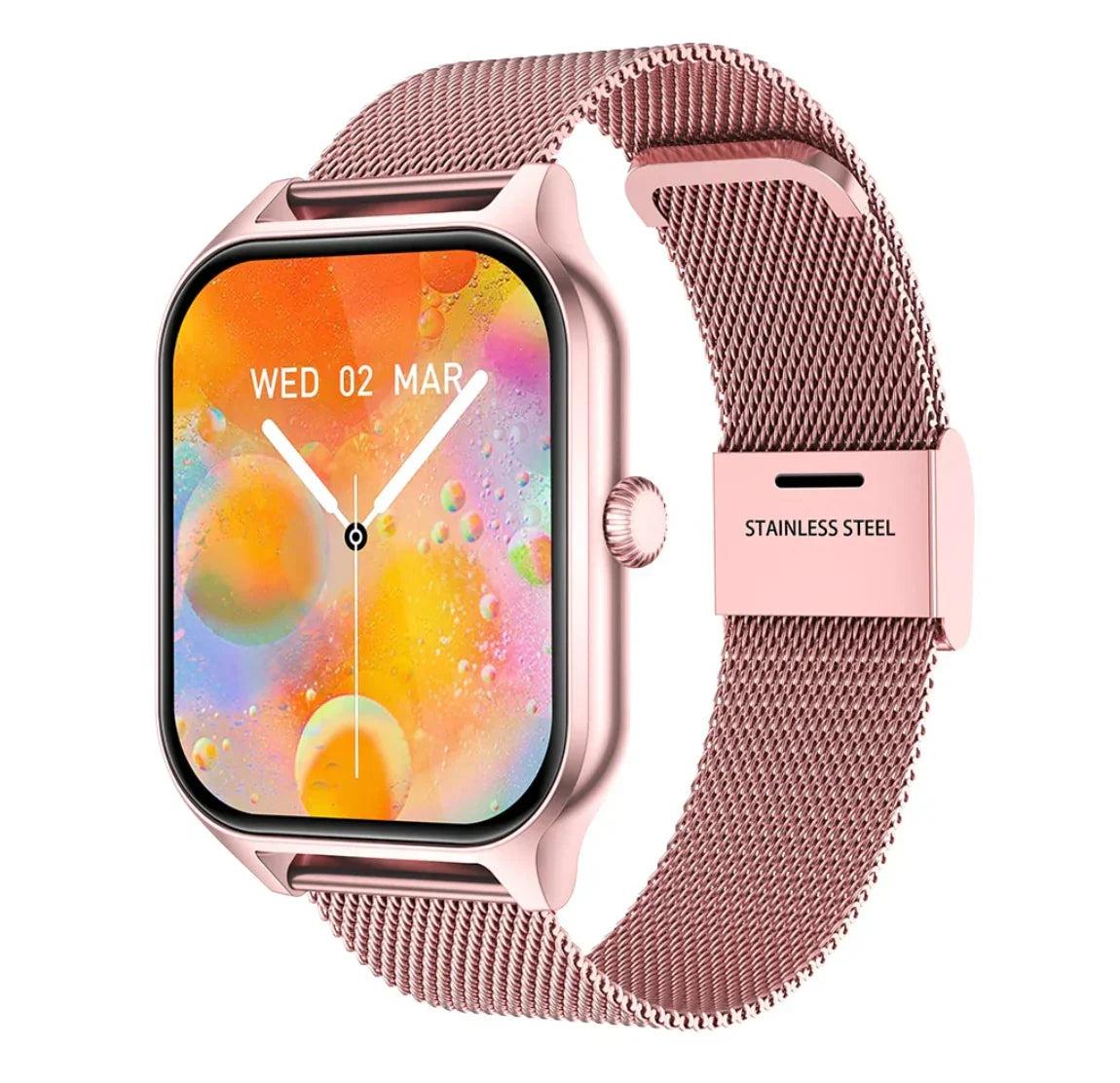 Women's Smart Watch – Elegant Fitness & Notification Watch, Gold, Silver, Black or Pink
