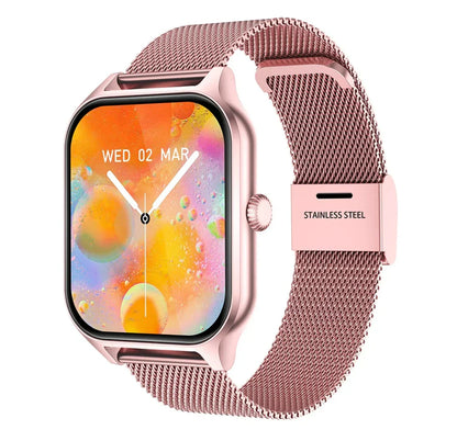 Women's Smart Watch – Elegant Fitness & Notification Watch, Gold, Silver, Black or Pink