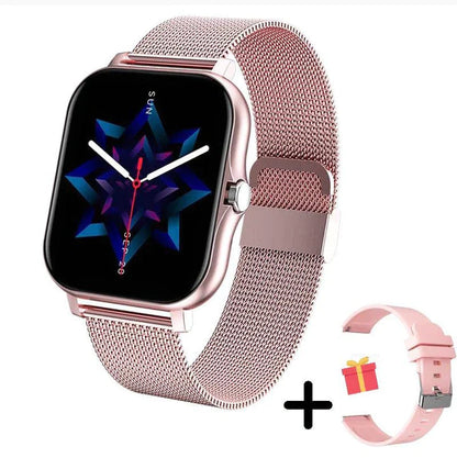 Women's Smart Watch – Elegant Fitness & Notification Watch, Gold, Silver, Black or Pink