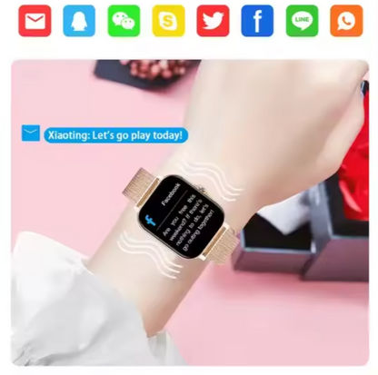 Women's Smart Watch – Elegant Fitness & Notification Watch, Gold, Silver, Black or Pink