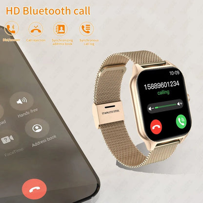 Women's Smart Watch – Elegant Fitness & Notification Watch, Gold, Silver, Black or Pink