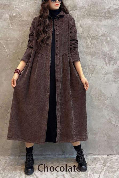 Women's Oversized Coat – Loose Fit Mid-Length Casual Coat, 10 Colours, S to 5XL